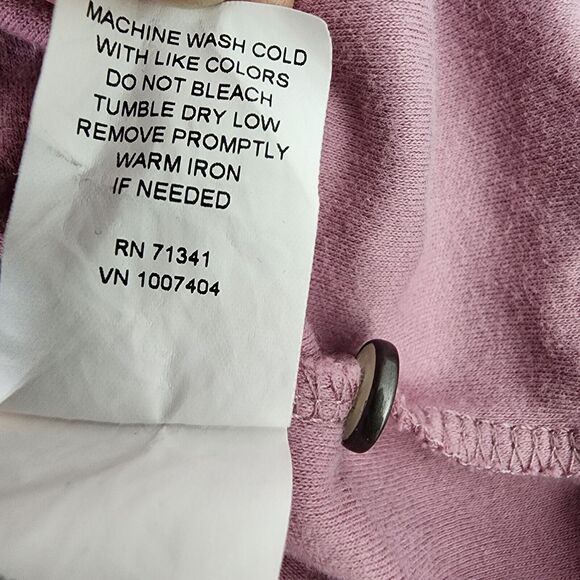 L.L.Bean Women Tee Large Reg Button Back Printed 100% Cotton Short Sleeve 505519 - Picture 10 of 11